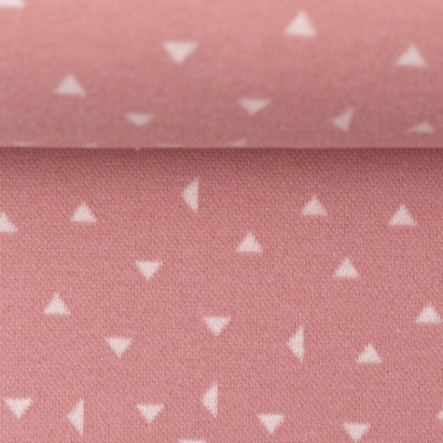 Jersey Jaquard ♥ Dreiecke | pastell rosa